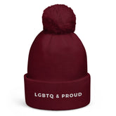 LGBTQ & Proud Pom Pom Beanie